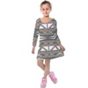 Abstract pattern geometric backgrounds  Kids  Long Sleeve Velvet Dress View1