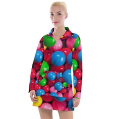 Bubble Gum Women s Long Sleeve Casual Dress by artworkshop