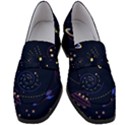 Cartoon-space-seamless-pattern-vectors Women s Chunky Heel Loafers View1