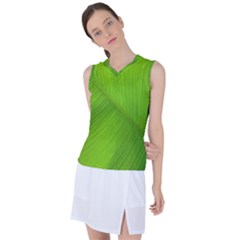 Banana Leaf Women s Sleeveless Sports Top by artworkshop