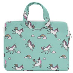 Unicorn Patterns Macbook Pro 16  Double Pocket Laptop Bag  by Jancukart