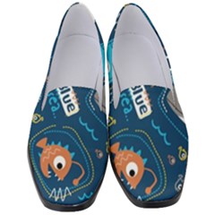 Seamless-pattern-vector-submarine-with-sea-animals-cartoon Women s Classic Loafer Heels by Jancukart