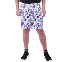 Hand-drawn-back-school-pattern Men s Pocket Shorts by Jancukart