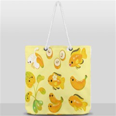 Banana Cichlid Full Print Rope Handle Tote (large) by artworkshop