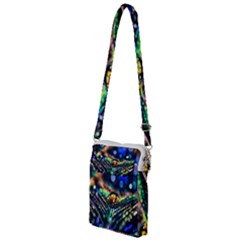 Peacock Feather Drop Multi Function Travel Bag by artworkshop