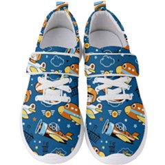 Seamless-pattern-with-nice-planes-cartoon Men s Velcro Strap Shoes by Jancukart