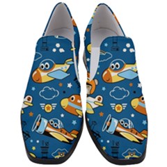 Seamless-pattern-with-nice-planes-cartoon Women Slip On Heel Loafers by Jancukart