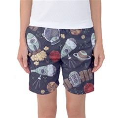 Hand-drawn-pattern-space-elements-collection Women s Basketball Shorts by Jancukart