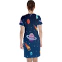 Background-template-with-bright-stars-dark-sky Short Sleeve Nightdress View2