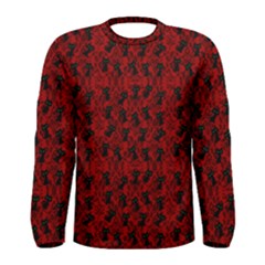 Micro Blood Red Cats Men s Long Sleeve Tee by NerdySparkleGoth