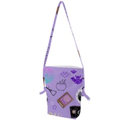 Pastel Goth Witch Purple Folding Shoulder Bag by NerdySparkleGoth