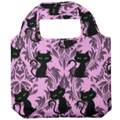 Pink Cats Foldable Grocery Recycle Bag by NerdySparkleGoth