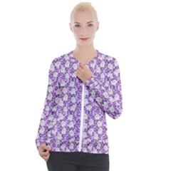 Purple Ghost Casual Zip Up Jacket by NerdySparkleGoth