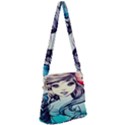 Beautifull Ariel Little Mermaid  Painting Zipper Messenger Bag View1