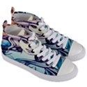 Beautifull Ariel Little Mermaid  Painting Women s Mid-Top Canvas Sneakers View3