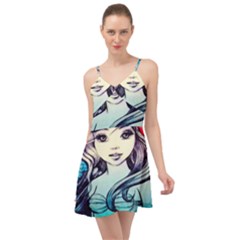 Beautifull Ariel Little Mermaid  Painting Summer Time Chiffon Dress by artworkshop