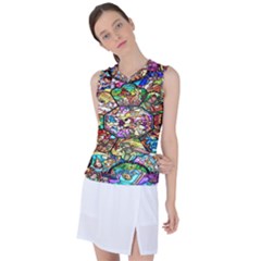 Character Disney Stained Women s Sleeveless Sports Top by artworkshop