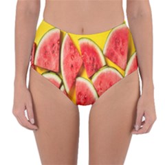 Watermelon Reversible High-waist Bikini Bottoms