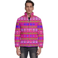 Pink Mirrors Men s Puffer Bubble Jacket Coat by Thespacecampers