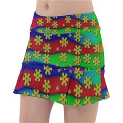 Blooming Stars On The Rainbow So Rare Classic Tennis Skirt by pepitasart