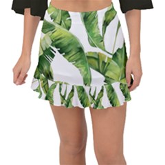 Sheets Tropical Plant Palm Summer Exotic Fishtail Mini Chiffon Skirt by artworkshop