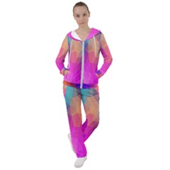 Triangles Polygon Color Women s Tracksuit