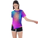 Triangles Polygon Color Asymmetrical Short Sleeve Sports Tee View1