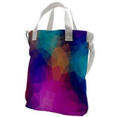 Triangles Polygon Color Canvas Messenger Bag by artworkshop