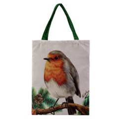 Robin Classic Tote Bag by ArtByThree