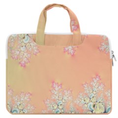 Peach Spring Frost On Flowers Fractal Macbook Pro 16  Double Pocket Laptop Bag  by Artist4God