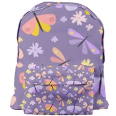 Vector-seamless-pattern-with-butterflies-beetles Giant Full Print Backpack by Jancukart