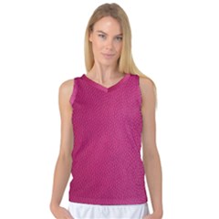 Pink Leather Leather Texture Skin Texture Women s Basketball Tank Top