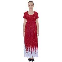 Merry Cristmas,royalty High Waist Short Sleeve Maxi Dress