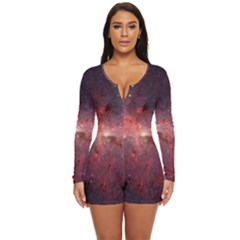 Milky-way-galaksi Long Sleeve Boyleg Swimsuit