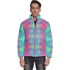 Infinity Circles Men s Puffer Bubble Jacket Coat by Thespacecampers