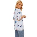 Lighthouse Sail Boat Seagull Oversized Basic Tee View3