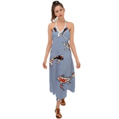 Fish Carp Koi Koi Halter Tie Back Dress 