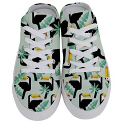 Seamless-tropical-pattern-with-birds Half Slippers