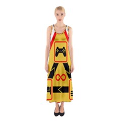 Gamer-geek-video-game-sign-fan Sleeveless Maxi Dress by Jancukart