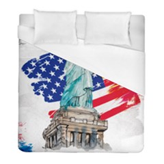 Statue Of Liberty Independence Day Poster Art Duvet Cover (full/ Double Size) by Jancukart