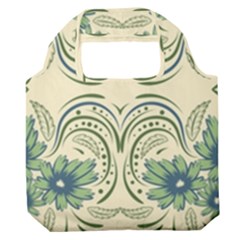 Folk Flowers Print Floral Pattern Ethnic Art Premium Foldable Grocery Recycle Bag by Eskimos