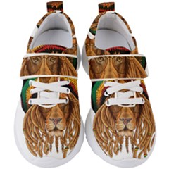 Lion Rastafari Kids  Velcro Strap Shoes by Jancukart