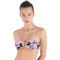 Baloon Love Mickey & Minnie Mouse Twist Bandeau Bikini Top