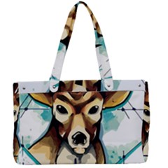 Deer-unicorn-tattoo-drawing-vector-watercolor Canvas Work Bag by Jancukart