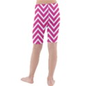 Chevrons - Pink Kids  Mid Length Swim Shorts View2