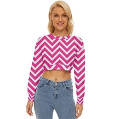 Chevrons - Pink Lightweight Long Sleeve Sweatshirt