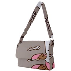 Cat Kitten Full Print Messenger Bag (l) by Jancukart