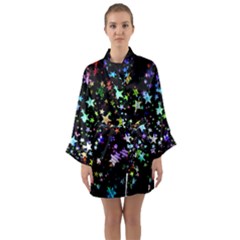 Christmas-star-gloss-lights-light Long Sleeve Satin Kimono by Jancukart