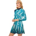 Faceless Long Sleeve Velour Longline Dress View2