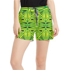 Abstract Pattern Geometric Backgrounds Women s Runner Shorts by Eskimos